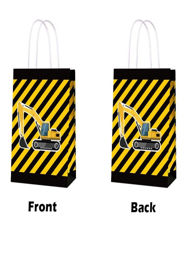 BCHOCKS 16 PCS Construction Party Goodie Favor Candy Treat Bags for Construction Birthday Party Supplies Construction Theme Party Truck Gift Bags for Kids Boys - Image 3